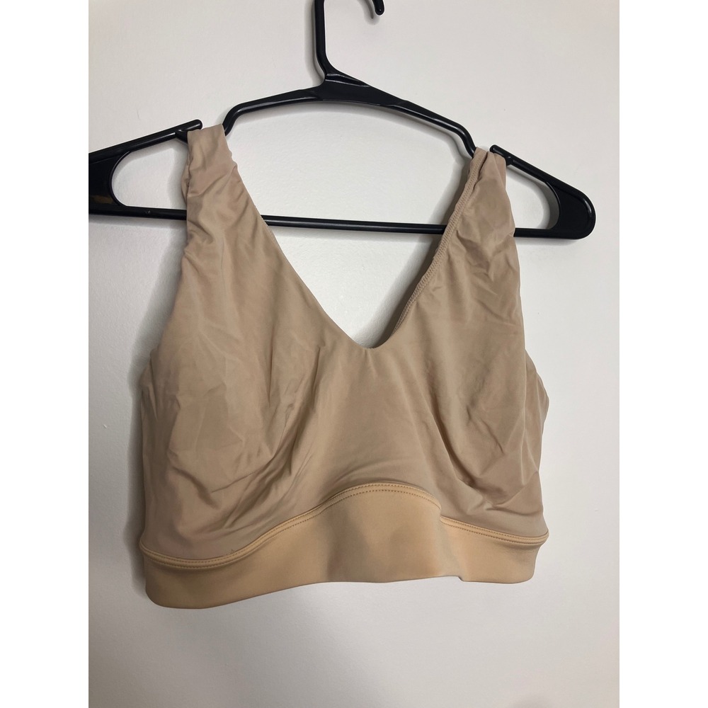 Harper Wilde Bliss Bralette Women 2X Tan Excellent Seamless V-Neck Lounge Bra